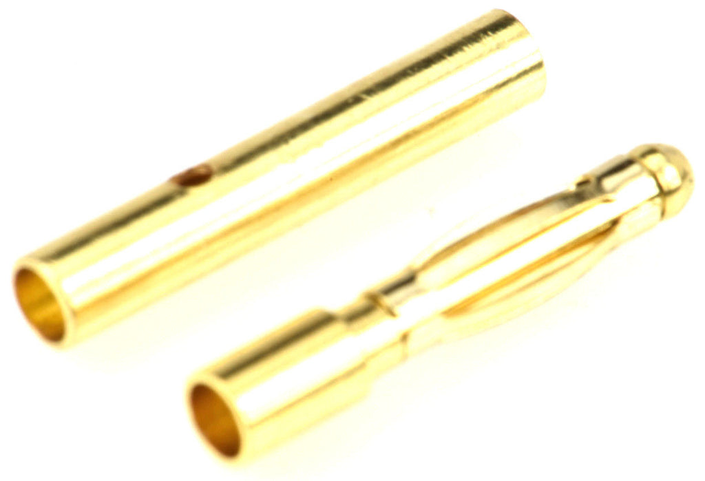 Apex RC Products 2.0mm Gold Bullet Connectors – 10 Pairs (20 Pcs) – #1100
