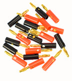 Apex RC Products 4.0mm Red & Black Banana Plug Connectors - 10 Pair #1110
