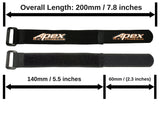 Apex RC Products 20mm X 200mm Lipo Battery Strap - 5 Pack #3050