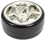 Apex RC Products 1/10 On-Road Chrome 5 Spoke Wheels & Drift Tire Set #5030