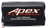 Apex RC Products 4.8v 2000Mah NiMh Square Receiver Battery #7301