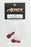 Apex RC Products 23T JR Red Aluminum Dual Clamping Servo Horn - 2 Pack #8006