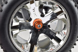 Apex RC Products Orange 4mm Aluminum Serrated Nylon Locknut Wheel Nut Set #9803