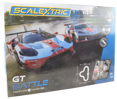 Scalextric Sports GT Battle - Ford GT / Corvette 1:32 Slot Car Race Set C1444T
