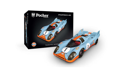 Pocher Porsche 917K - Gulf Edition 1/8 Scale Die-Cast Model Car Kit HK118