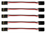 Apex RC Products Futaba Style 3" / 75mm Male Male Servo Extension - 5 Pack #1000M