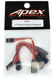 Apex RC Products JR Style 3" / 75mm Servo Extension - 5 Pack #1002
