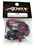 Apex RC Products Futaba Style 3 Way On/Off Switch W/ Charge Lead - 3 Pack #1055