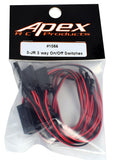 Apex RC Products JR Style 3 Way On/Off Switch W/ Charge Lead - 3 Pack #1056