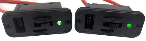 Apex RC Products JR Style HD On/Off Switch W/ LED + Charge Port - 2 Pack #1061