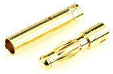 Apex RC Products 4.0mm Male / Female Gold Bullet Connectors Plugs - 10 Pair #1103
