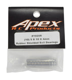 Apex RC Products 5x10x4mm Rubber Shielded Ball Bearing - 10 Pack #1920R