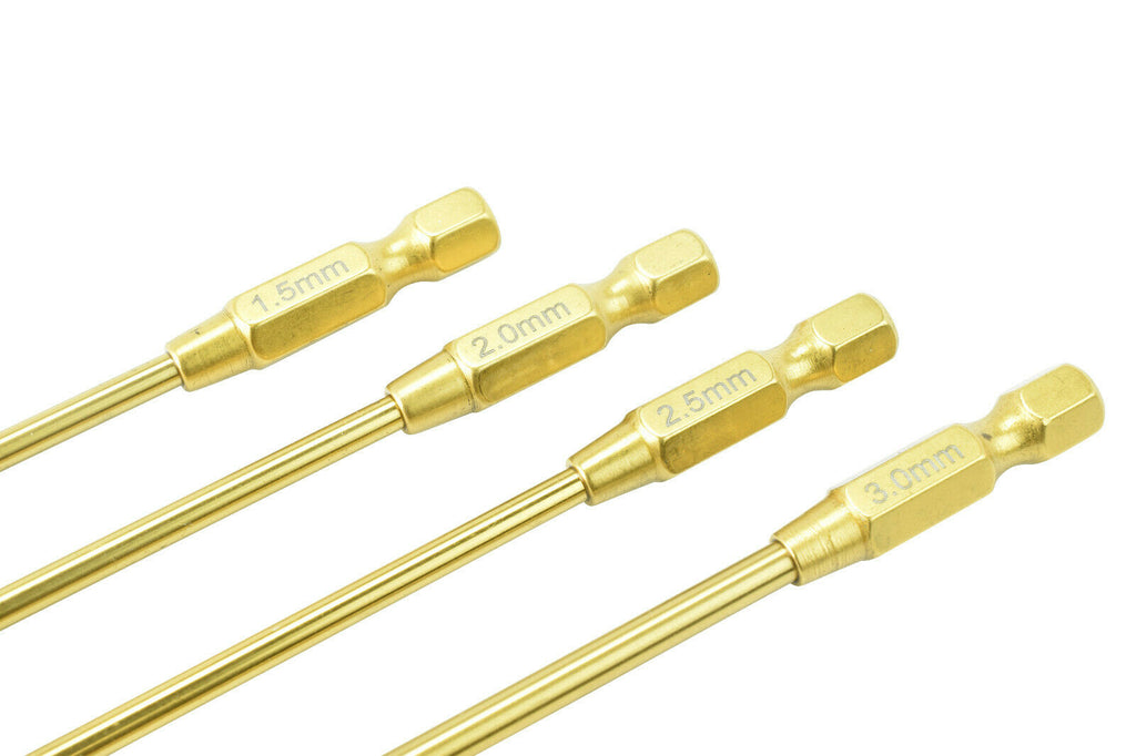 Apex RC Products 1.5, 2, 2.5 & 3mm Titanium Quick Change Allen Key Set ...