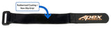 Apex RC Products 20mm X 200mm HD Rubberized Battery Strap - 5 Pack #3030