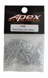 Apex RC Products 1/10 Medium RC Galvanized Steel Body Clips - 100pcs #4026
