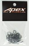 Apex RC Products Black 1/10 Large Bent RC Anodized Body Clips - 25pcs #4031BK