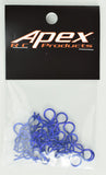 Apex RC Products Blue 1/10 Large Bent RC Anodized Body Clips - 25pcs #4031BL