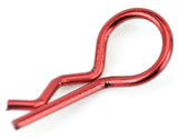 Apex RC Products Red 1/10 Large Bent RC Anodized Body Clips - 25pcs #4031RD