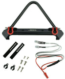 Apex RC Products Metal Front Bumper W/ Shackles & Lights - For Traxxas TRX-4 / Axial SCX10 #4060