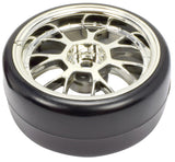 Apex RC Products 1/10 On-Road Chrome Mesh Wheels & Drift Tire Set #5032