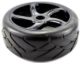 Apex RC Products 1/8 On-Road Black Twist Wheels & Super Grip Tire Set #6022