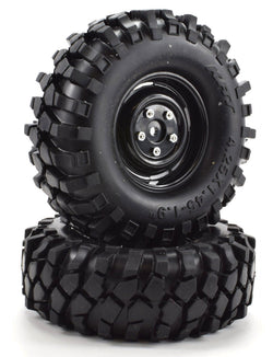 Apex RC Products 1.9" Black "K1" Wheels + 108mm "Muncher" Crawler Tires #6150