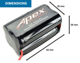 Apex RC Products 4.8v 2000Mah NiMh Square Receiver Battery #7301