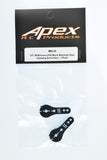 Apex RC Products 23T JR Black Aluminum Dual Clamping Servo Horn - 2 Pack #8005