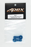 Apex RC Products 25T Futaba Blue Aluminum Dual Clamping Servo Horn - 2 Pack #8014