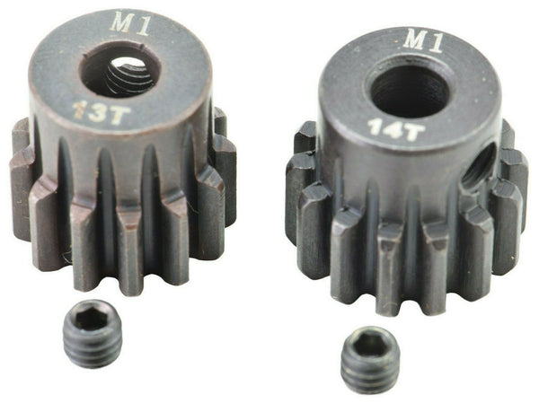 Apex RC Products 13 & 14T Mod 1 M1 5mm 1/8 Scale Pinion Gear Set #9731