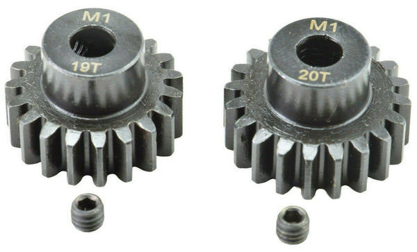 Apex RC Products 19 & 20T Mod 1 M1 5mm 1/8 Scale Pinion Gear Set #9734