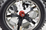 Apex RC Products Red 4mm Aluminum Serrated Nylon Locknut Wheel Nut Set #9804