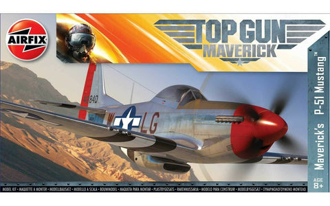 Airfix Top Gun Maverick P-51D Mustang 1:72 Scale Plastic Model Plane Kit A00505