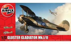 Airfix Gloster Gladiator Mk.I/Mk.II 1:72 Scale Plastic Model Plane Kit A02052A