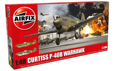 Airfix Curtiss P-40B Warhawk 1:48 Scale Plastic Model Plane A05130
