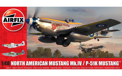 Airfix North American Mustang Mk.IV/P-51K Mustang 1:48 Scale Model Plane A05137 - SALE