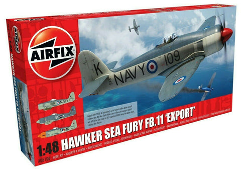 Airfix Hawker Sea Fury FB.11 ‘Export' 1:48 Scale Plastic Model Airplane A06106 - SALE