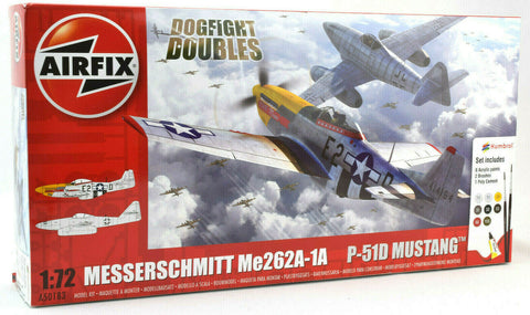 Airfix Dogfight Messerschmitt Me262A-1A & P-51D Mustang 1:72 Model Planes A50183