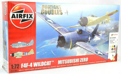 Airfix Dogfight Grumman F4F-4 Wildcat & Mitsubishi Zero 1:72 Model Planes A50184