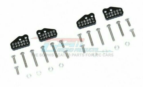 GPM Racing Axial Capra Black Aluminum Front & Rear Shock Mount Set CP028FR-BK