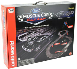 Auto World Muscle Car Mayhem HO Scale Slot Car Race Set CP7605 - Case Of 3 Sets