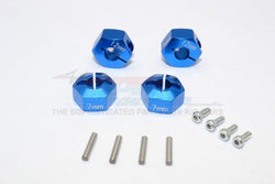 GPM Racing Traxxas 4-Tec 2.0 Blue Aluminum 7mm Thick Wheel Hex Adapters GT010-12X7MM-B