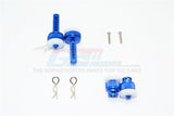 GPM Racing Traxxas 4-Tec 2.0 Blue Aluminum Front & Rear Magnetic Body Mount Set GT201FRA-B
