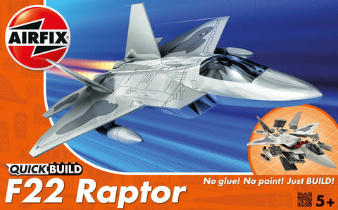 Airfix QUICK BUILD F22 Raptor Snap Together Plastic Model Kit J6005