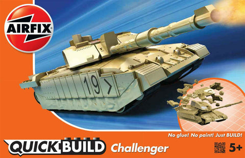 Airfix QUICK BUILD Desert Challenger Tank Snap Together Plastic Model Kit J6010