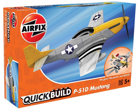Airfix QUICK BUILD P-51D Mustang Snap Together Plastic Model Kit J6016