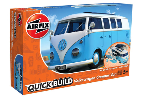 Airfix QUICK BUILD Light Blue Volkswagen VW Camper Van Plastic Model Kit J6024