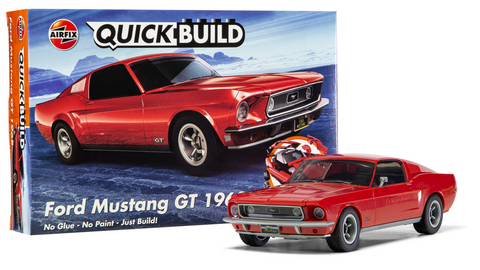Airfix QUICK BUILD 1968 Ford Mustang GT Snap Together Model Car