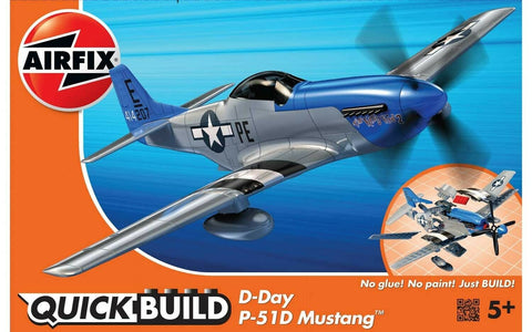 Airfix QUICK BUILD P-51D Mustang Snap Together Plastic Model Plane Kit J6046