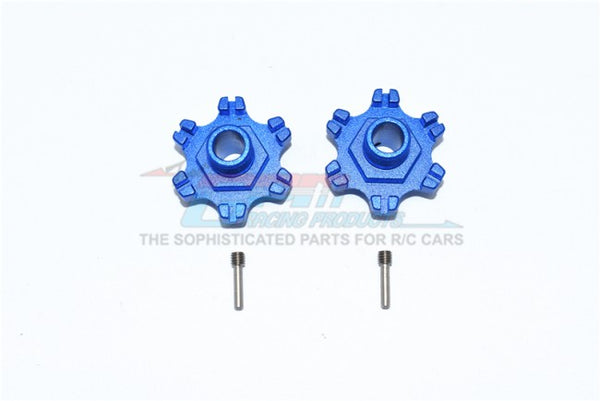 GPM Racing Arrma Limitless Blue Aluminum +6mm Offset Wheel Hex Set MAF010+6MM-B